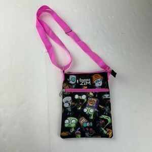 Invader Zim Nickelodeon Crossbody Gir Snacks Passport Travel Purse Bag
